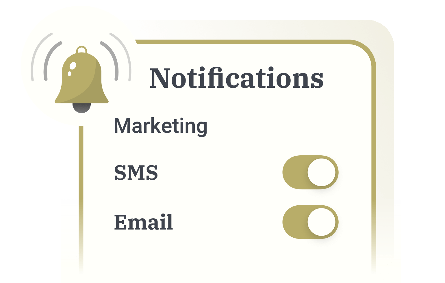 Depiction of your control over notifications.