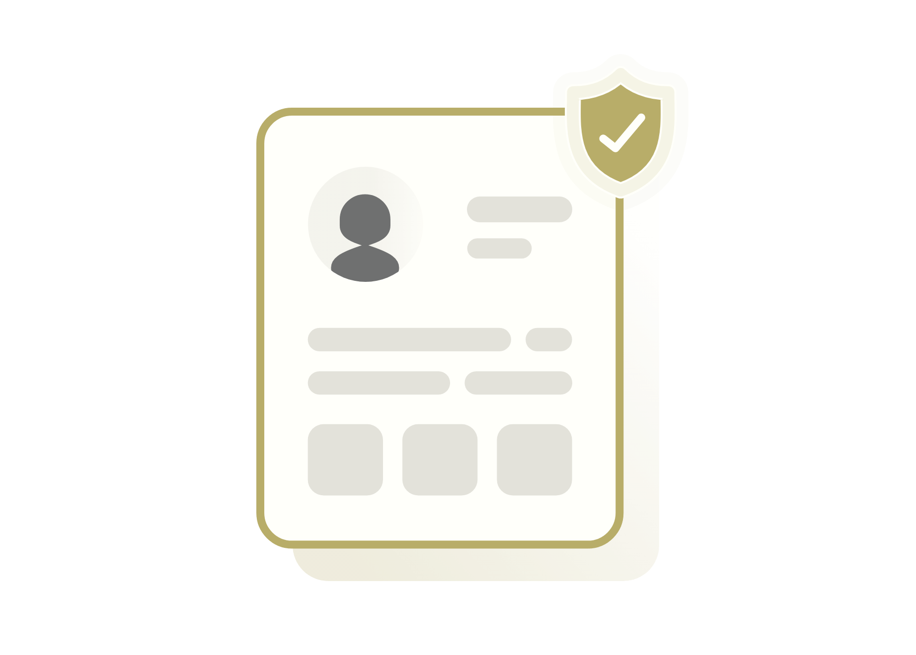 Illustration of your Combyne account displaying personal information.